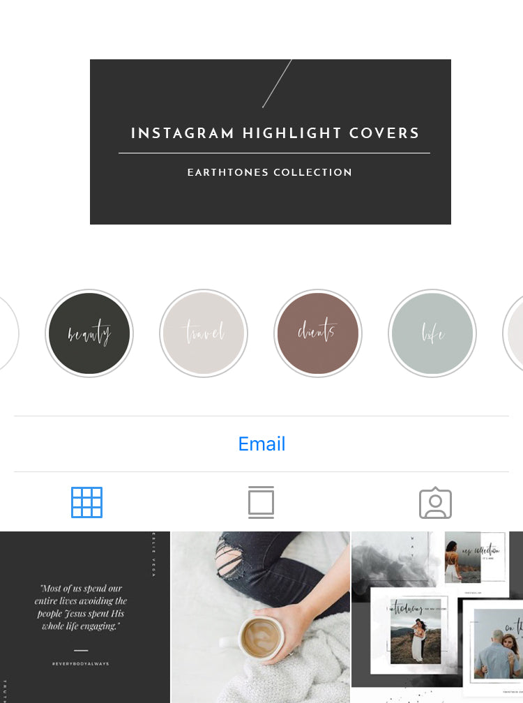 Instagram Highlight Covers - EARTHTONES (6) – Leslie Vega Design