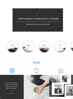 Instagram Highlight Covers - WATERCOLOR