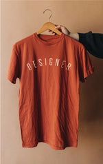 "Designer" Short Sleeve Rust Orange T-shirt