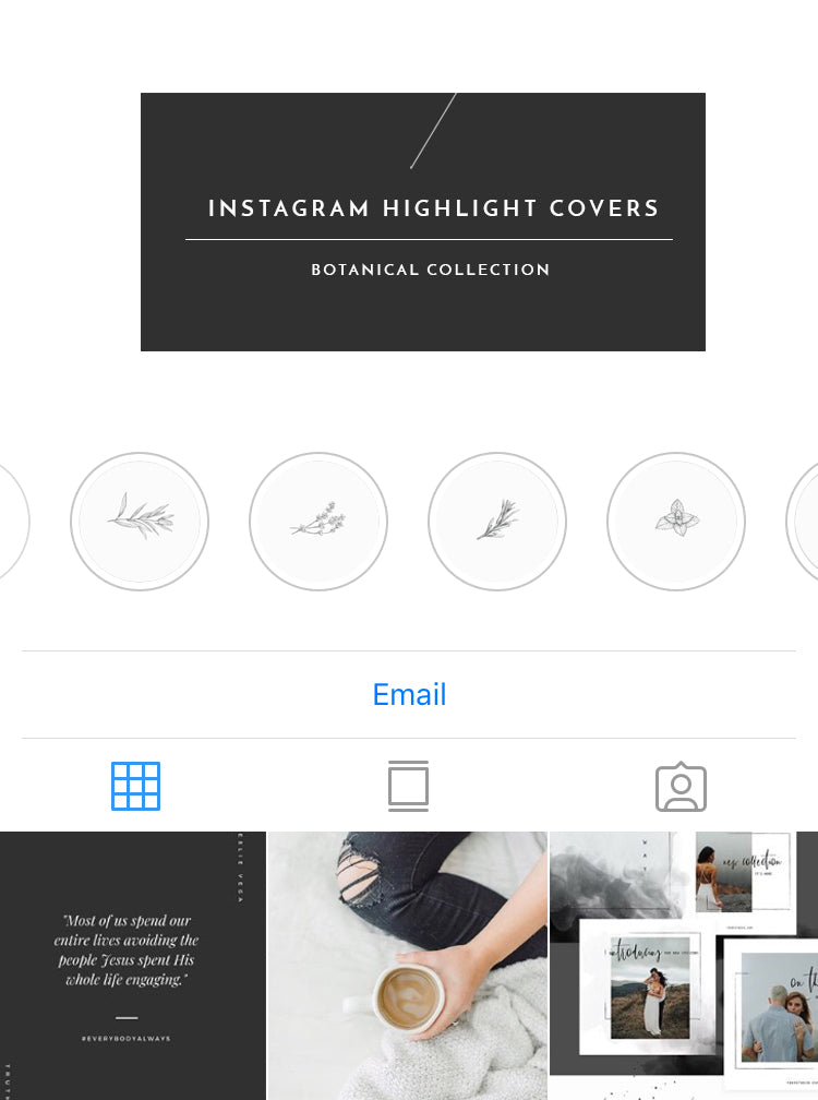 Instagram Highlight Covers - BOTANICAL