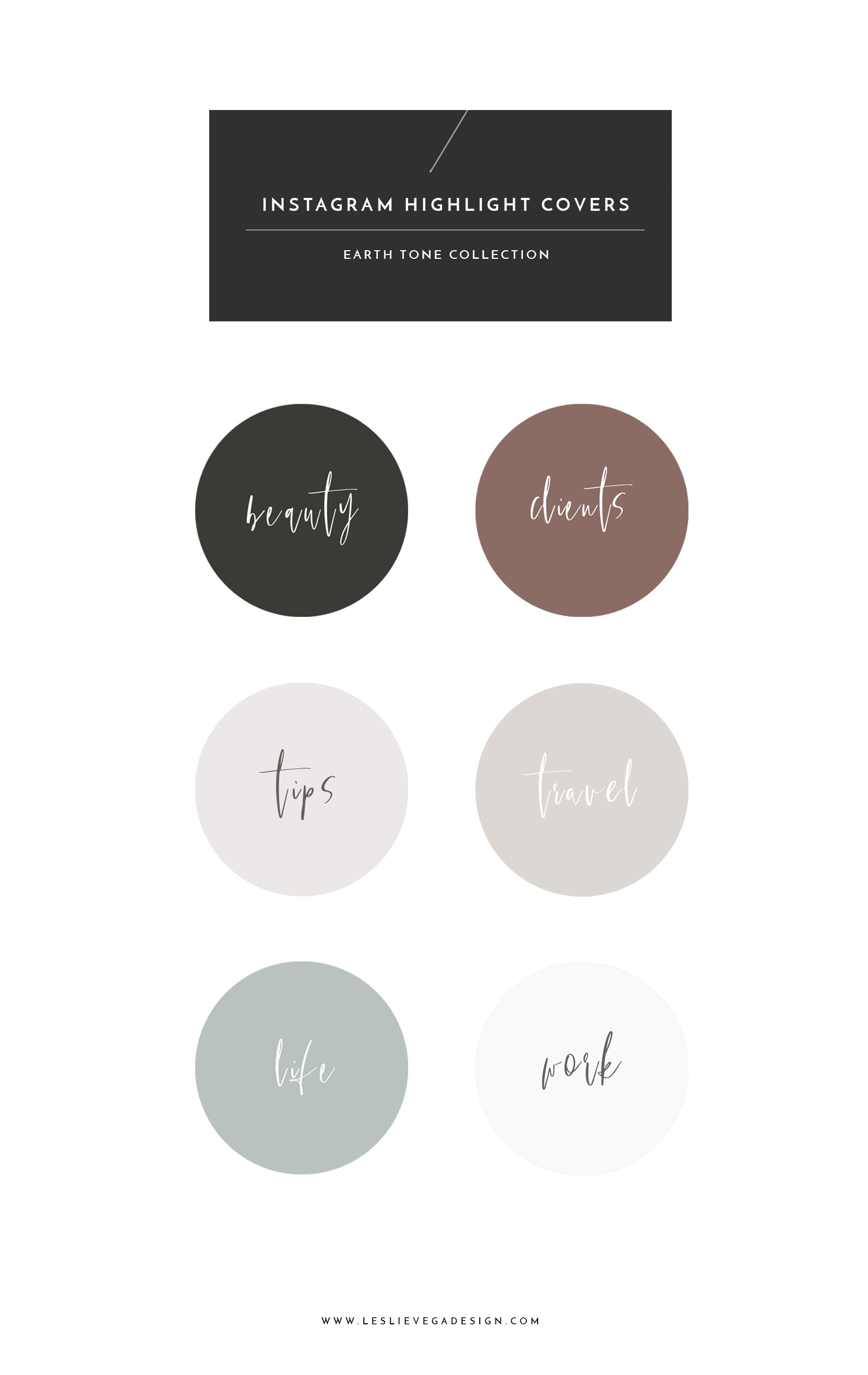 Instagram Highlight Covers - EARTHTONES (6) – Leslie Vega Design